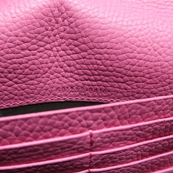 GUCCI GG Marmont Chain Wallet Pink Leather Shoulder Bag 859-012825 - Picture 10 of 12